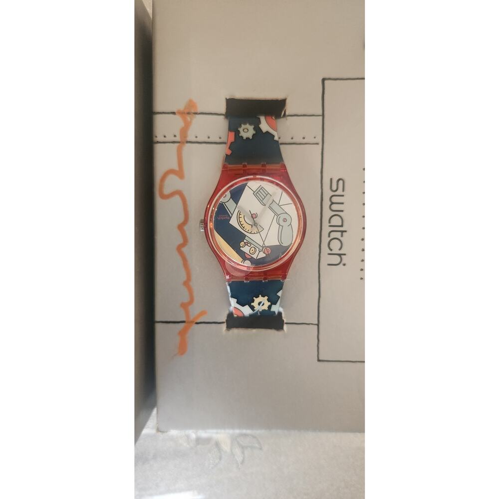 Swatch Watch ROBOBOY GR135PACK Steve Guarnaccia Box HAND SIGNED AUTOGRAPH NOS - Picture 14 of 14